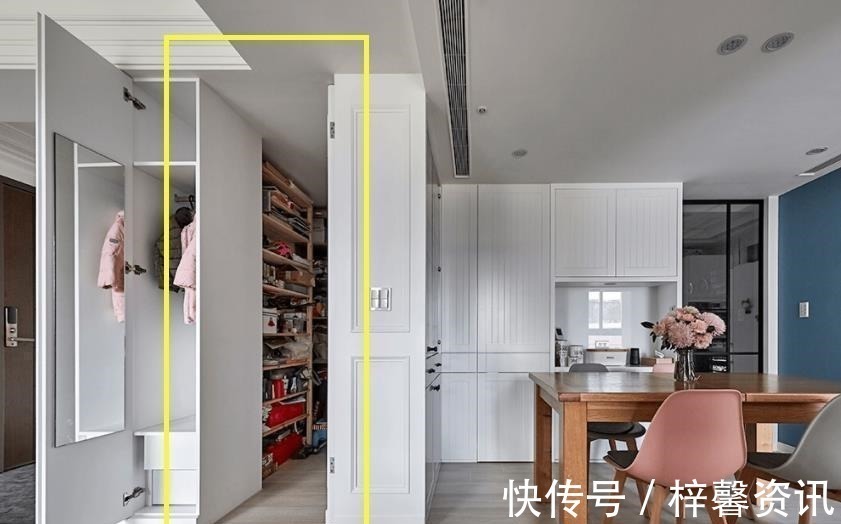 餐邊柜|儲物間這樣做:餐邊柜玄關柜留出1米2寬,足足2㎡,太會裝了