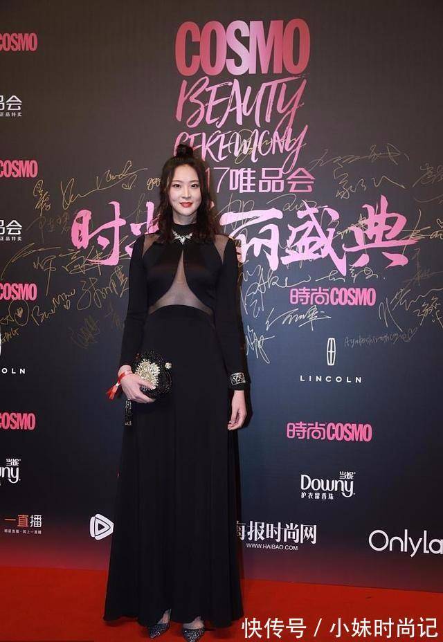 玄色 惠若琪78公斤穿紧身裙,一点不紧,要身材有身材!