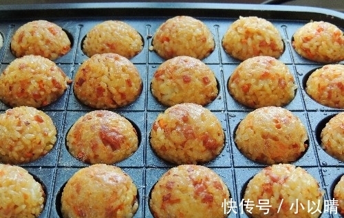 丸子|剩米饭新做法,既是早餐,也是零食,上桌就被抢光,比蛋炒饭好吃