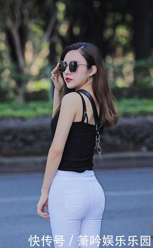 裤子|灰色打底裤搭配黑色上衣,多款颜色穿搭显气质,展示身材显示腰身