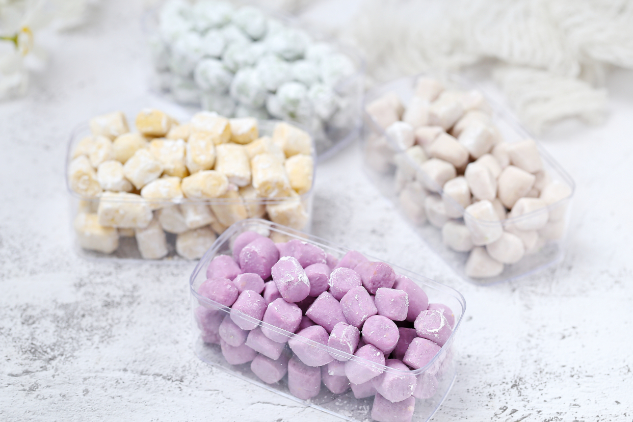 自制手工芋圆，四种颜色零添加，Q弹营养又简单，夏日必备小甜品