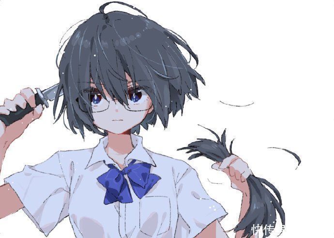 笔下|画师笔下的短发妹子,换个发型自信做自己,这样坚强的妹子我爱了