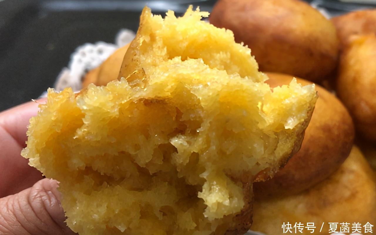 秋天独有的美食,柿子加点面粉搅一搅,手不沾面,酥香又爽口