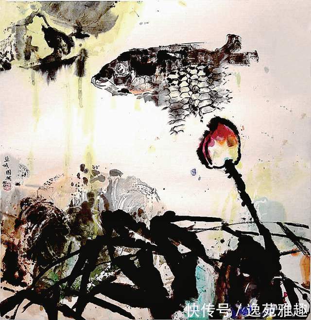 纸本设色#「画作欣赏」岁华绘花又绘鸟,时光爱鸟更爱人,余国城画作欣赏