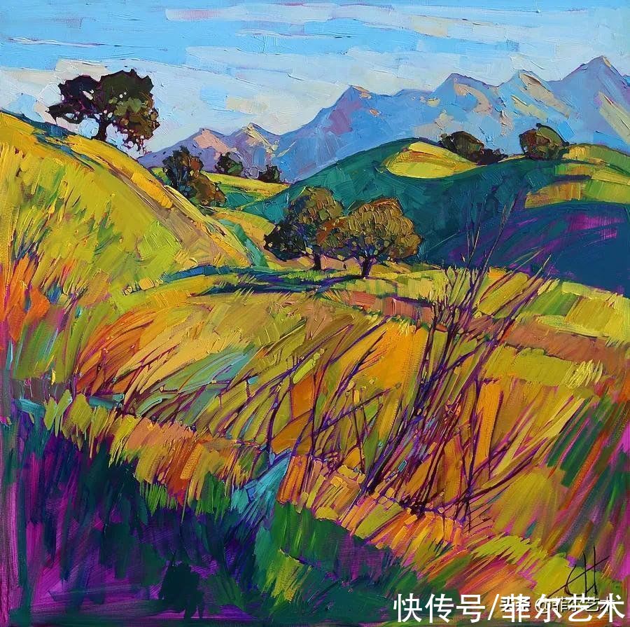 油画|美国女画家艾琳·汉森笔下色彩丰富的风景油画,美极了