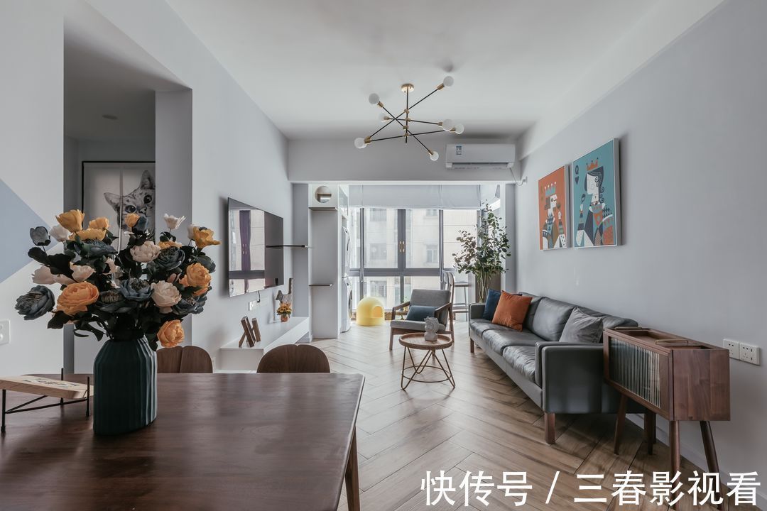 北欧风|用北欧风打造广州75㎡两居室，两人加两只猫的生活，很舒服