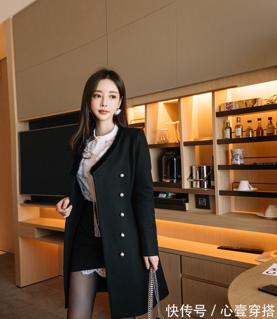 女神|女神孙允珠高清时尚搭配:樱落红寒冬幽露绫波层叠裙