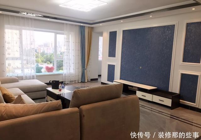 新房|130平新房装修花22万,客厅没阳台但超级漂亮,最满意一屋子窗帘
