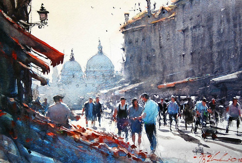 艺术家@雾里看花,澳大利亚水彩艺术家科维奇的作品,很是美!