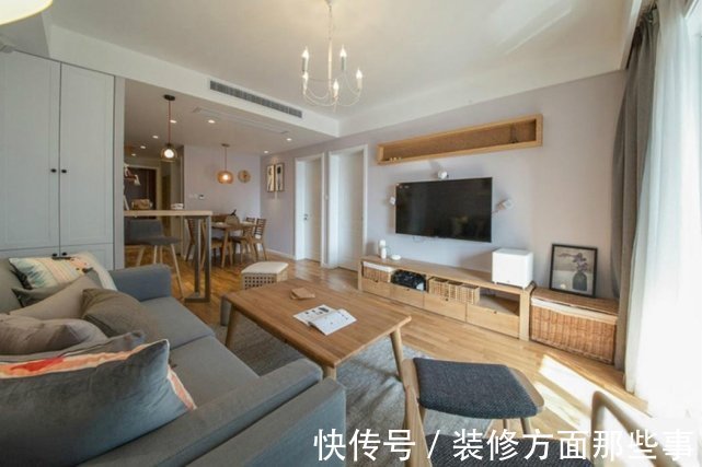 防水式|107平浅色三居室设计,放大空间显得很宽敞明亮