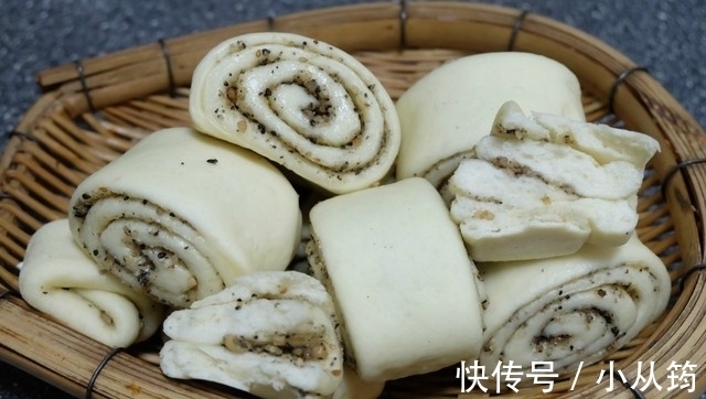 花生|把花生芝麻做到馒头里,又香又软又美味,做法简单,孩子爱吃!