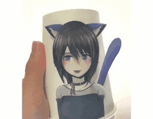 纸杯#给这位大神纸杯,还你可动的二次元美少女,更神奇的陆续有来