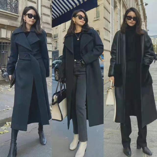 冬天 纯黑单品如何避免单调?冬天这样穿太OK