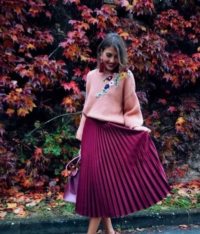 blind 早春穿什么毛衣+半身裙,让你时髦又有文艺范,满满女人味