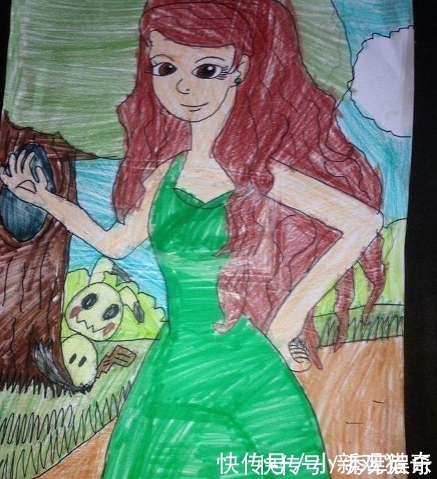 迪士尼公主@九岁男童笔下的迪士尼公主,艾莎和安娜被丑化,爱丽丝公主最相似