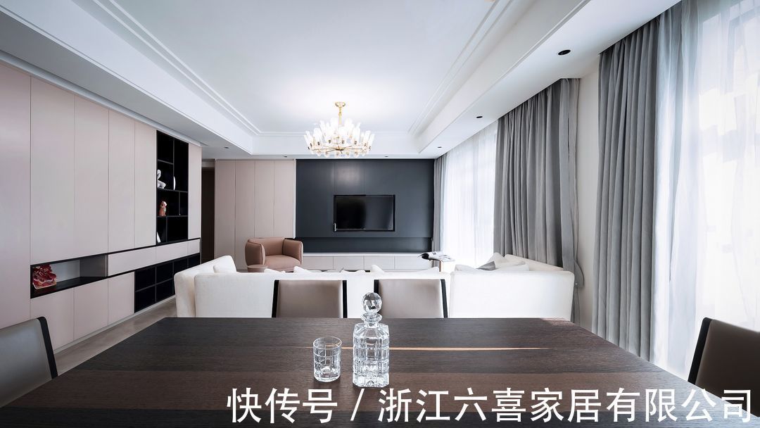 藕粉色|145m2三居变四居,看了你就知道什么是百搭色啦~营造现代简约素雅之美