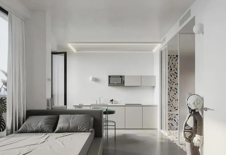 闭塞|29㎡二人居,一室一厅舒适自在,再来个衣帽间,这才是生活