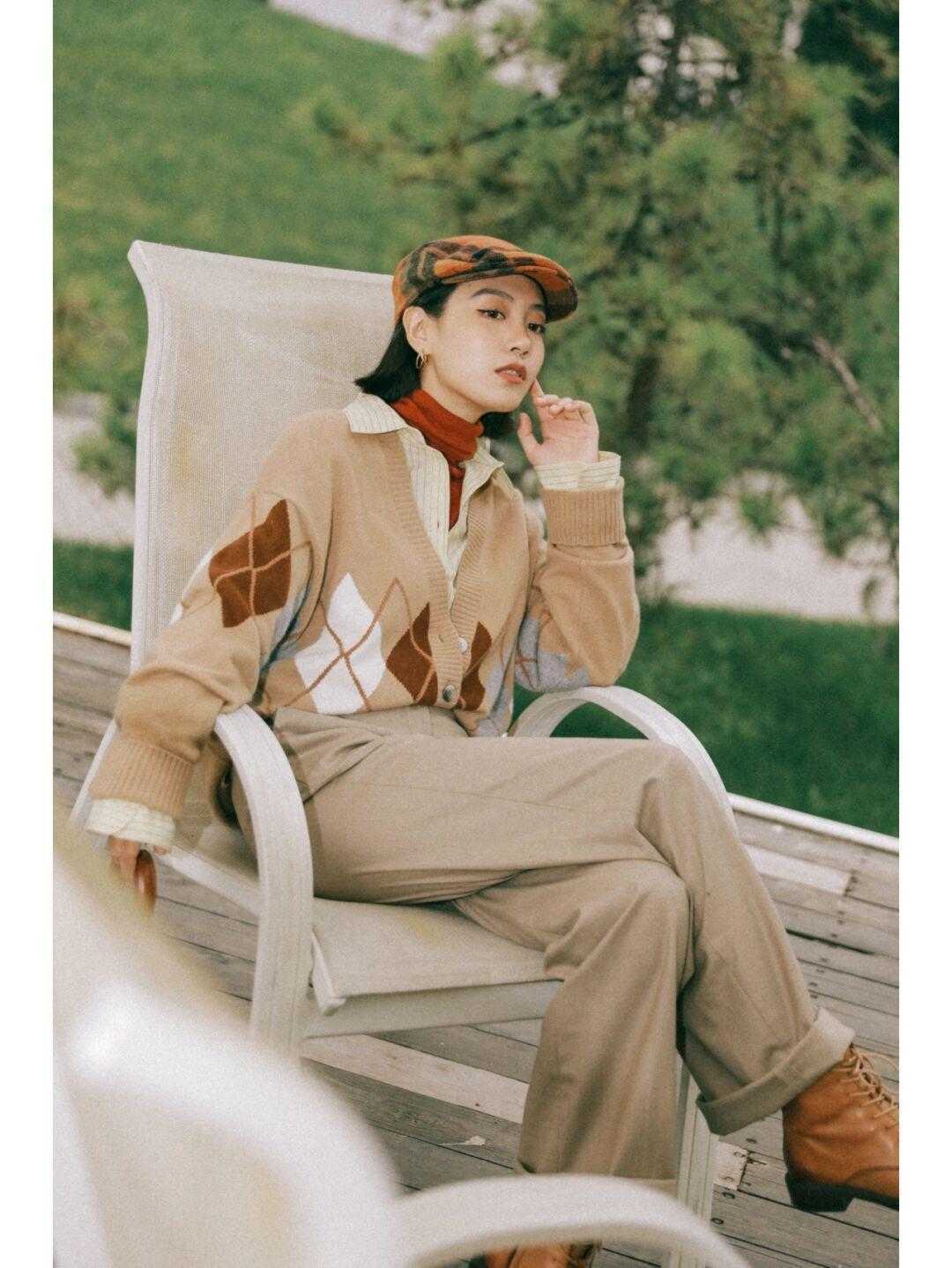 西装裤 要想文艺温婉并存,选择针织开衫啊!文艺清新温婉知性