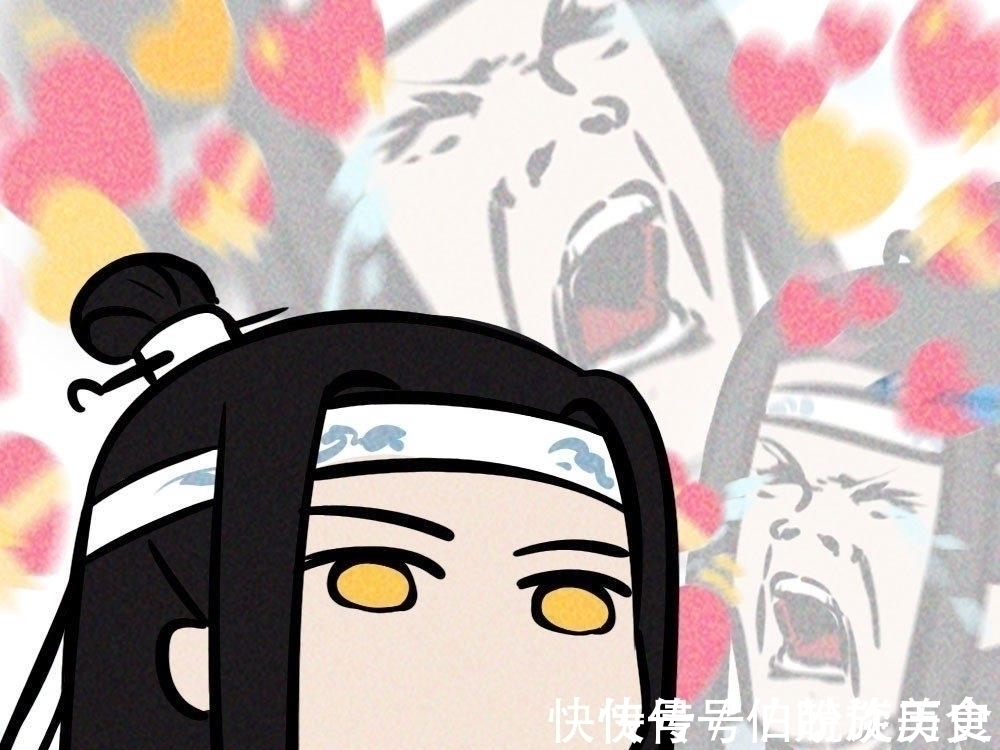 忘羡$魔道祖师:外国画师手绘的忘羡,汪叽应援很激动,羡羡比心真可爱