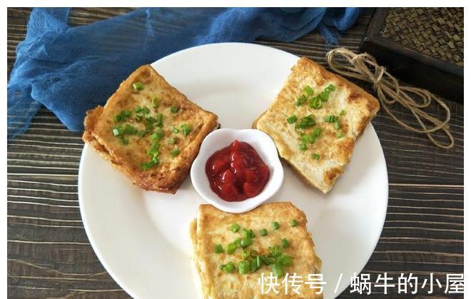 不粘锅|1块豆腐,1个鸡蛋,教你做好吃的煎豆腐,这样做豆腐不碎不粘锅