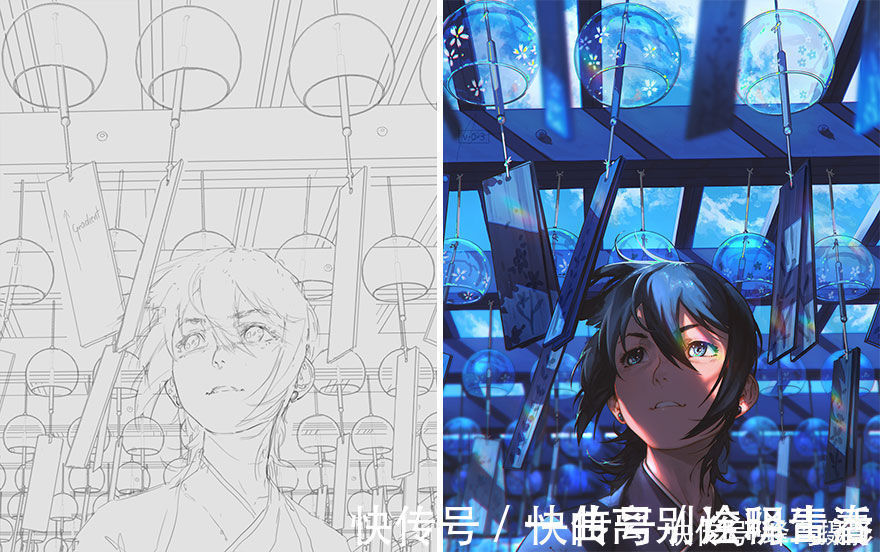 艺术家们@27个初稿与成品对比照,前后差距太大,网友:这是同一副画吗