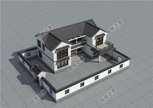 棋牌室|农村20万四合院设计图,青山绿水间,享受农村生活