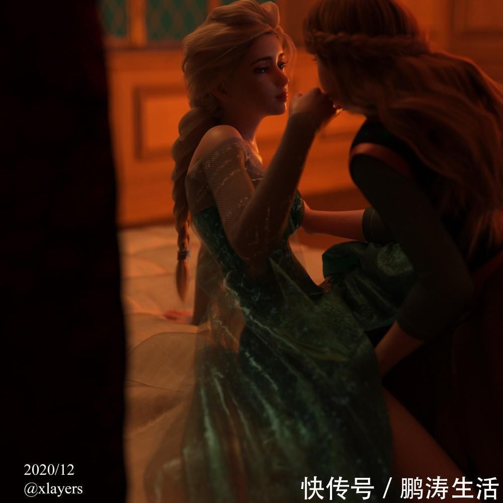 3d|“冰雪女王”艾莎,真人都难以COS,3D建模才能实现100%还原