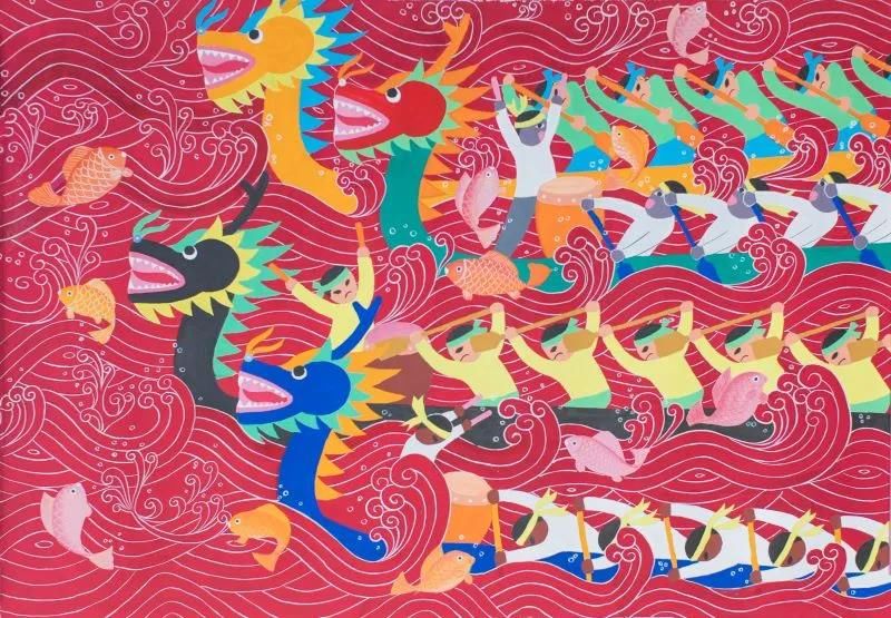 龙腾狮舞|文化走亲 云端悦展 嘉善姚庄农民画颂新时代