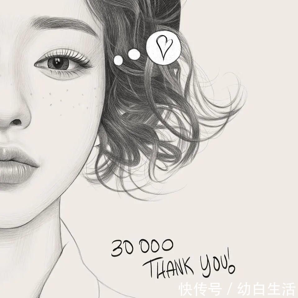 手绘$总被怼素描画得像头盔,瞧她用自动铅笔画,笔笔都是功力,厉害了!