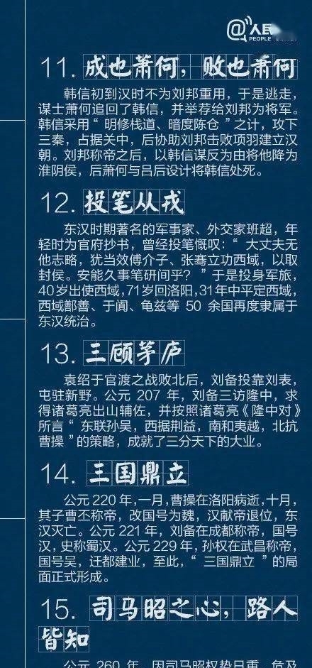 40个不可不知的中国古代历史典故，人民日报都帮你整理好了~|高考命题源| a656