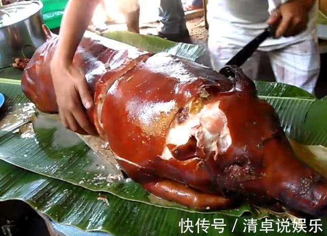 猪肚|女子网上订了头烤乳猪，切开猪肚定睛一看，顿时情绪失控