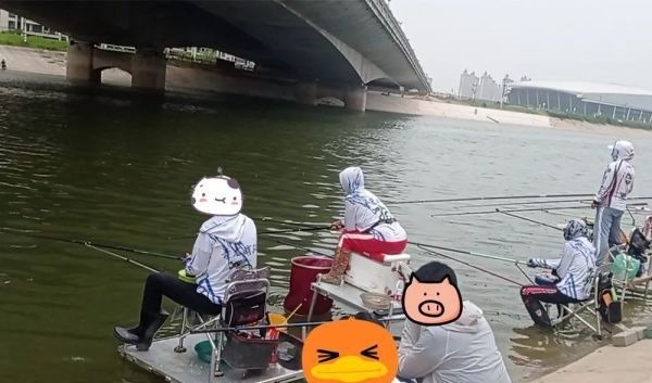 野河钓鱼，找鱼窝的常用方法，找拐弯找水草，不过这种地形才最佳