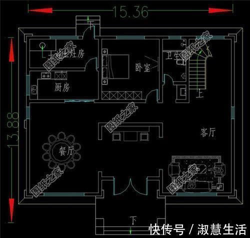 实力|农村15米乘14米的三层房屋，兼具颜值与实力，布局我给100分
