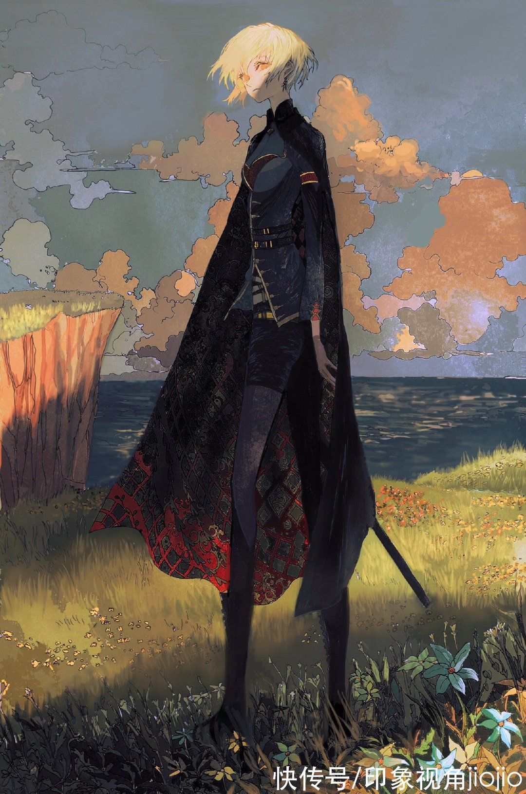 人物插画#平涂风格的幻想系人物插画,每一幅作品都似乎在讲故事