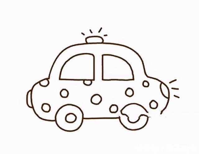 好看|小汽车怎么画?可可爱爱的画法教给你,好看的小汽车就画出来了