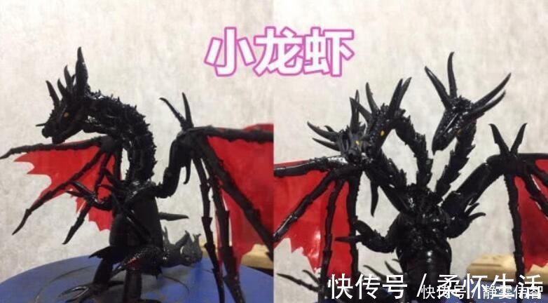 异形|万物皆可手办,知了做出异形的感觉,小龙虾壳变身恶魔龙