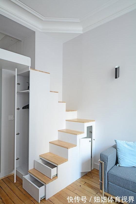 厨卫|男孩的25㎡小公寓，卧室搭建在厨卫上，空间宽敞功能齐全，优秀！