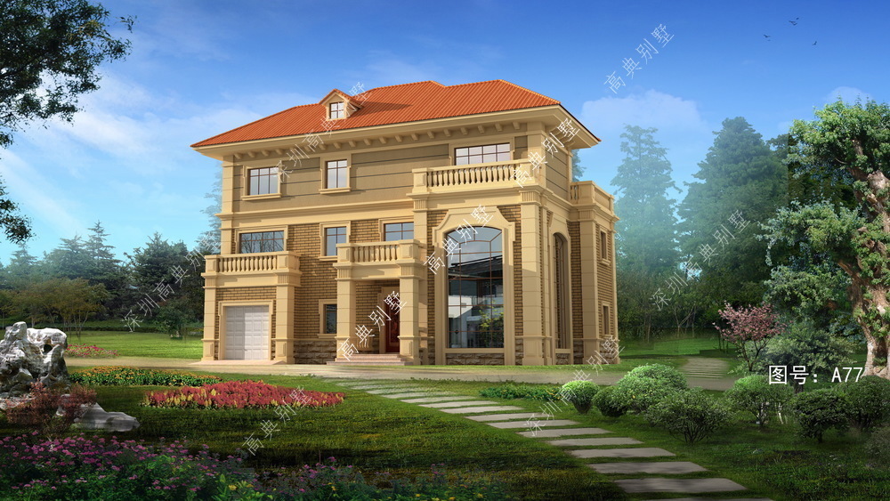 小平楼|这套欧式别墅,适合乡村环境,让人赏心悦目