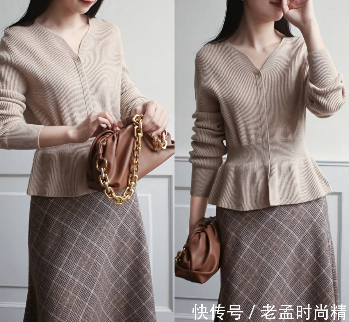单品 终于找到最适合早春的穿搭!叫“针织衫+半身裙”,优雅显瘦