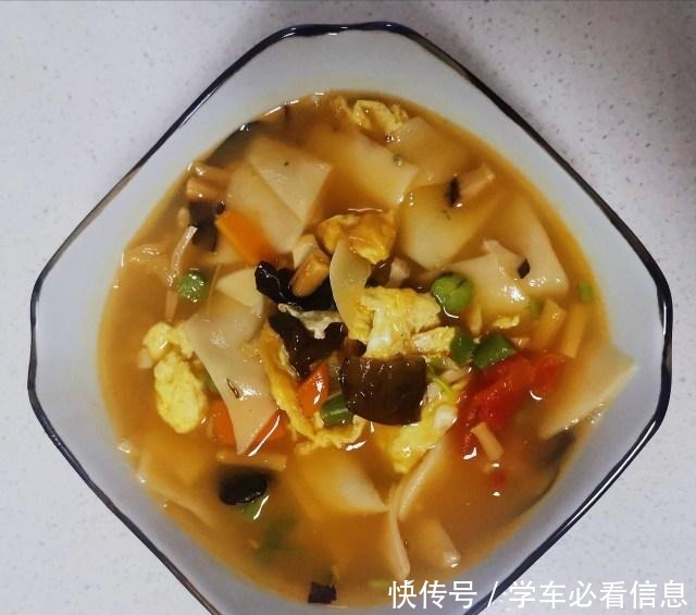 烩面片,爽滑可口,美味好吃!