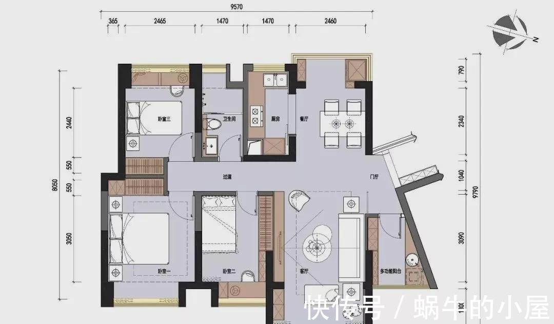 装修|90㎡简约三居，超强收纳+大户型既视感，这装修确定只要11.7万