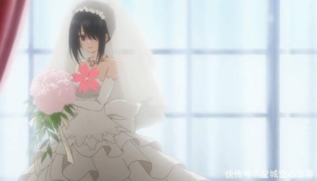 高坂桐|动漫中美少女穿上婚纱的场景,狂三也穿过婚纱,但可惜新郎不是我