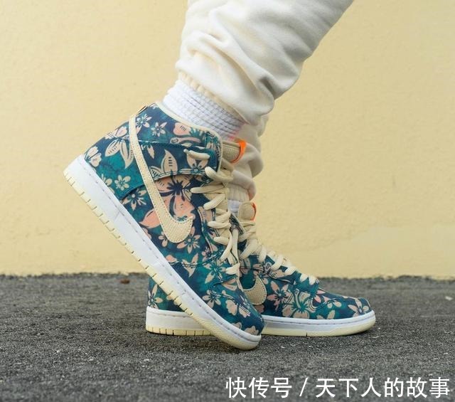 nike 骚气扎染!「夏威夷」Dunk SB Hi上脚首次释出!