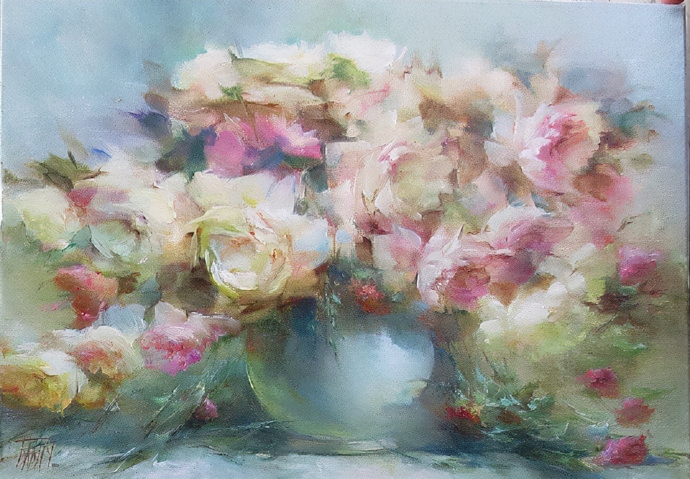 vladimir!俄罗斯画家弗拉基米尔· 巴比奇把花束画得如此之美,妖艳