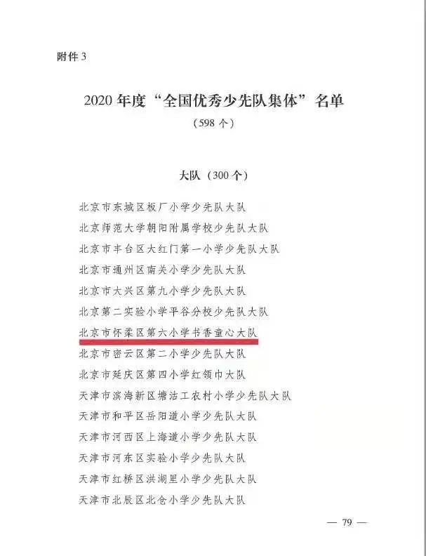 2020年全国“三优”评选名单出炉啦！快来为上榜怀柔学子、少先队打call!