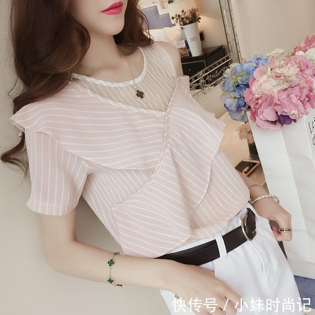 性感|炎炎夏日，浪漫又清凉当然首选雪纺衫了