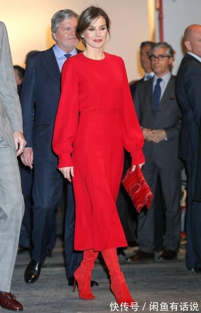 协调感|西班牙王后穿火了“中国红”,一袭红裙优雅到骨子里,气质好高级