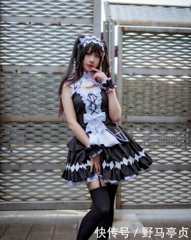 少女|時崎狂三的cosplay,配“黑絲”女仆裝的狂三只讓人想把她抱回家