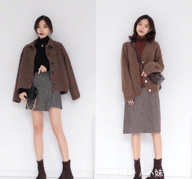 裤装该收一手了, 今年流行: 半身裙+上装, 高级洋气, 女人味十足