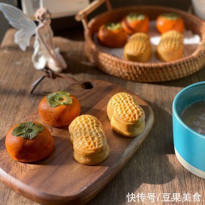 柿子|今年必须做的好柿花生月饼